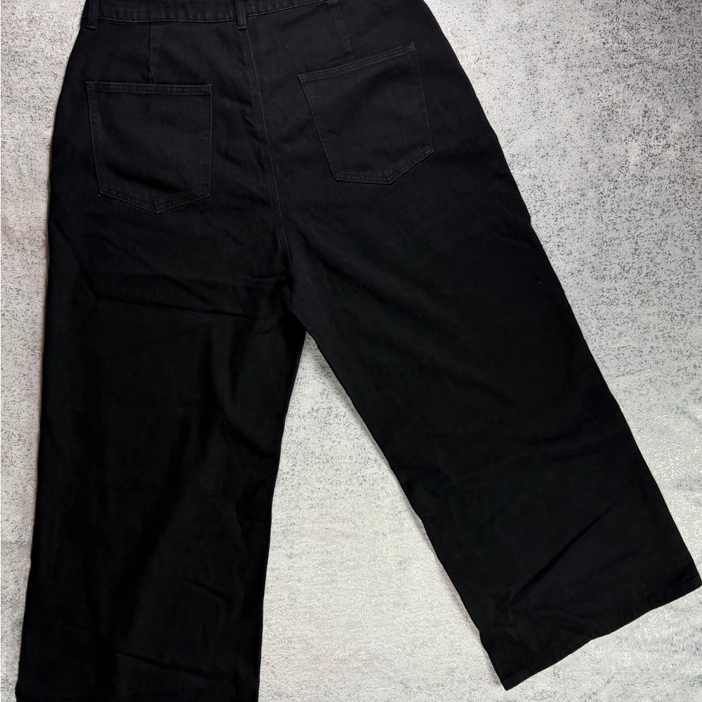 Cider Wide-Leg Black Jeans 1XL | High-Rise Minimalist Denim - Picture 10 of 11